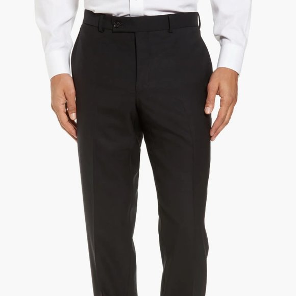 Prada Mens Dress Pants BLACK 96% Wool SZ 50 USA 34 Side Pockets - Picture 1 of 7